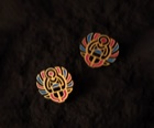 [SPJ01067] Scarab Enamel Earrings