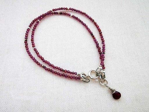 [MDE01003] Double Tiny Garnet Bracelet