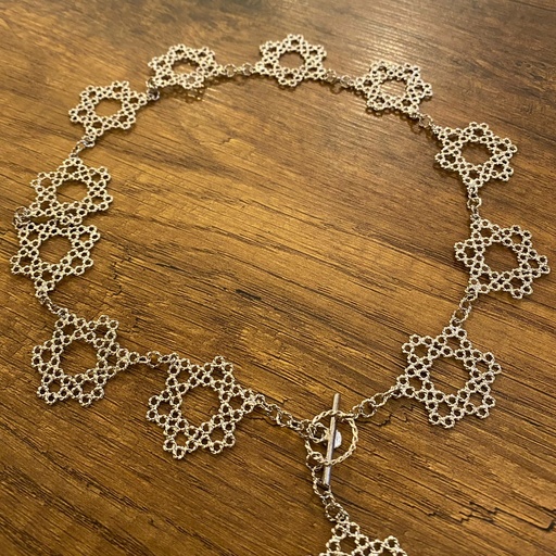 [SZA01053] Dentellier Collection, Handmade, Sterling Silver, Dentelle Necklace