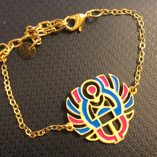 [SPJ01070] Scarab Enamel Bracelet
