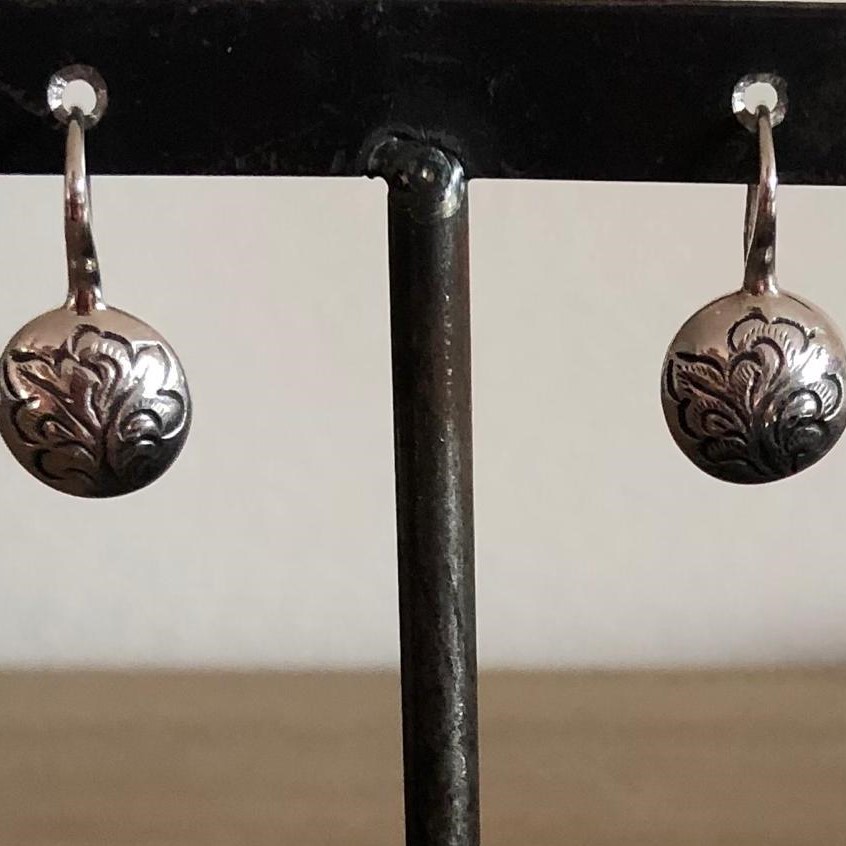 Carved Drop Earrings