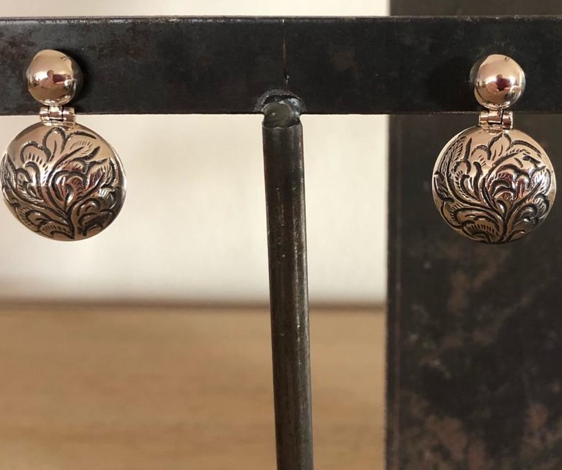 Carved Hinge Earrings