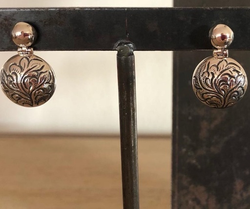 [JJE01023] Carved Hinge Earrings