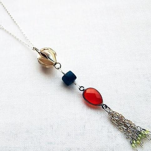 [MDE01023] Carnelian, Pearl, Amazonite, Labradorite, & Amethyst
