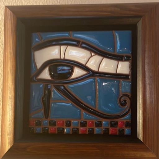 [POH05011] Eye of Horus Blue Tile (Square)