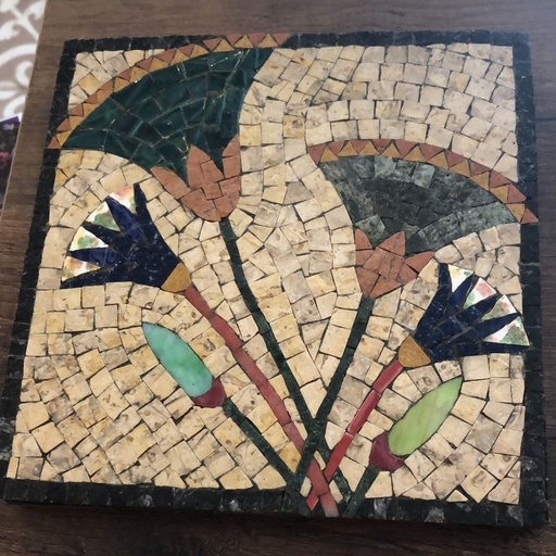 [AMO03009] Large Lotus Flower Mosaic Art