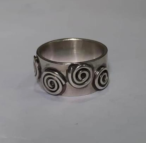 [JJE01062] Oxidized Spiral Ring