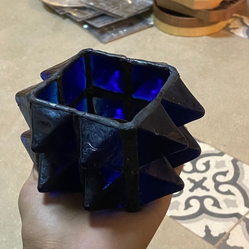 [HGF03010] Pyramids Box Candle Holder