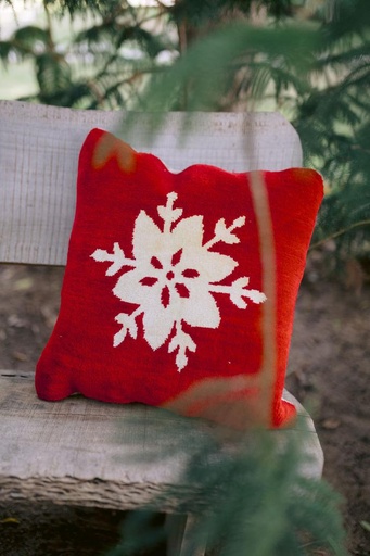 [HER03002] Snowflake cushion
