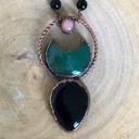 Onyx, aventurine & moonstone Necklace