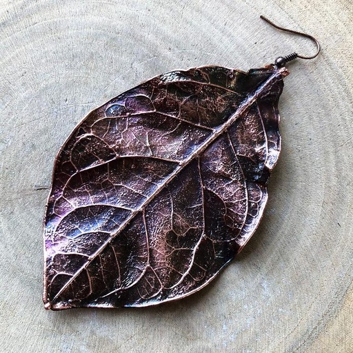 [GYP01003] (GYE003) Natural leaf earring (Single)