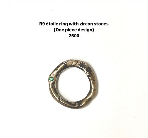 [BJE01015] R9 Etoile Ring with Zircon Stones (One Piece Design)