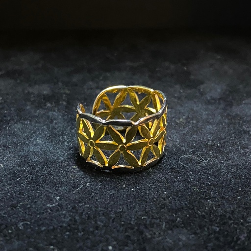 [NJE01026] "The Ring" Set Ring Gold & Platinum Frame Ring
