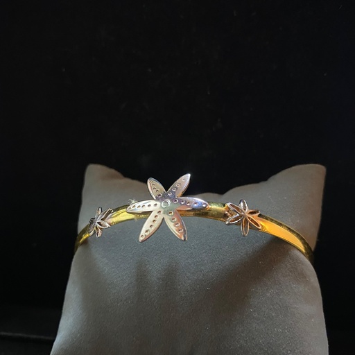 [NJE01037] The 3Seeds Bangle Gold and Platinum