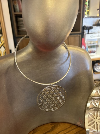 [NJE01045] The Original Flower Of Life Choker (Large)
