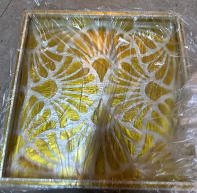 [RFE03112] Yellow Single Lotus Square tray 