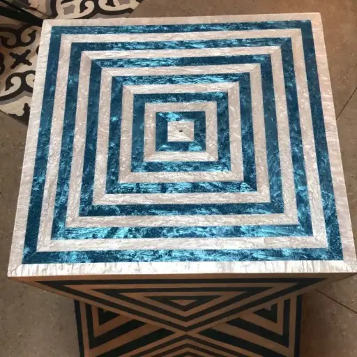 [SIG03066] Cubic Turqious Side-table 