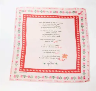 [FFA06080] “Heya” Scarf – Poem (SHE CAMPAIGN)