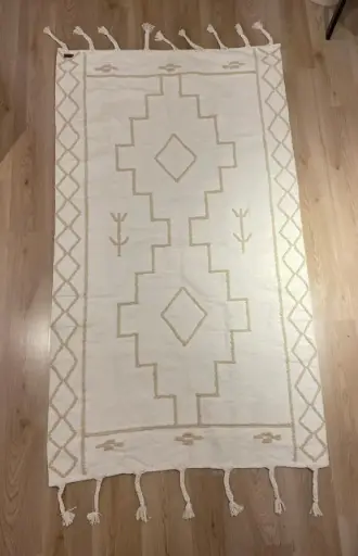 [KUF08028] Off White Dia Wool Kilim (120*180cm)