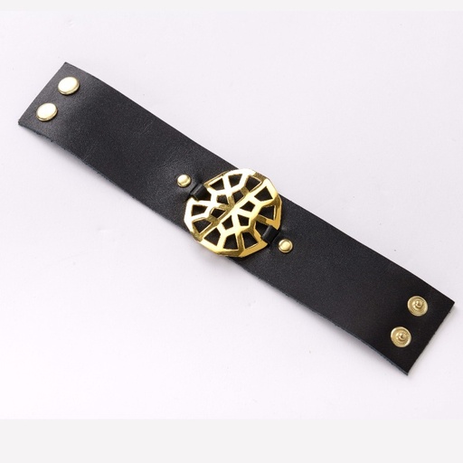 [MIS01033] Eight Fold Leather Bracelet