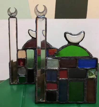 [HGF03051] Mosque With Minaret Candle Holder (Large)