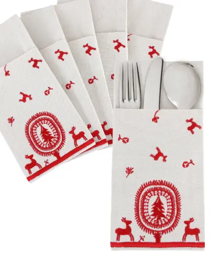 [1152o] Deer Garden Cutlery Set 22x11