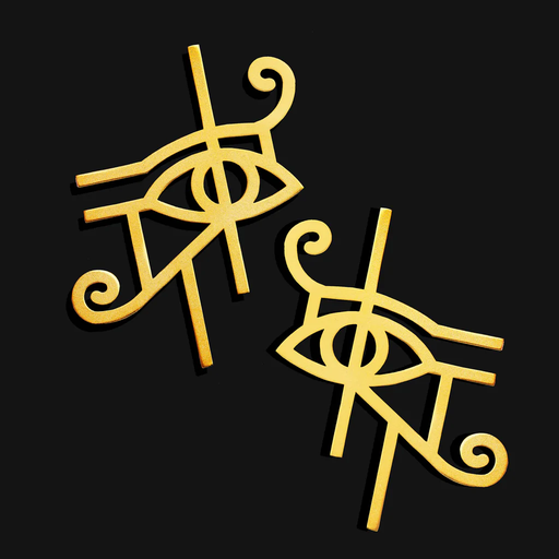 [SPJ01018] Eye Of Horus Earrings (Large)