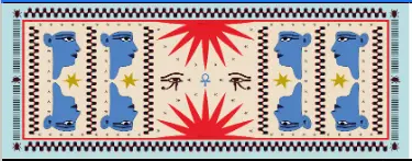 [STY06136] Blue Amun Scarf