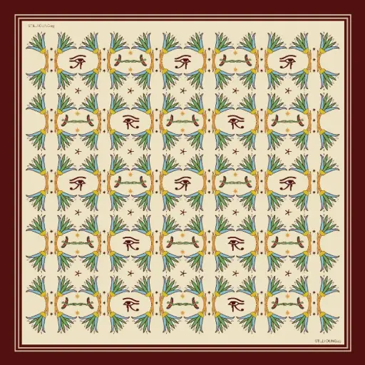 [STY06140] Louts pattern Bandana / maroon