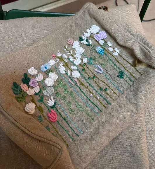 Flowers Bag (Beige)