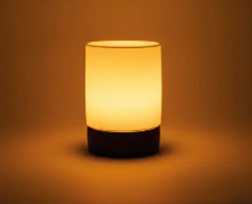 [SIW03001] Siwa Lakes salt lamp with An olive wood  base Short cylinder