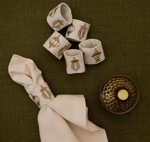 [1437B] Lantern Gala Napkin Holder - Set of 6