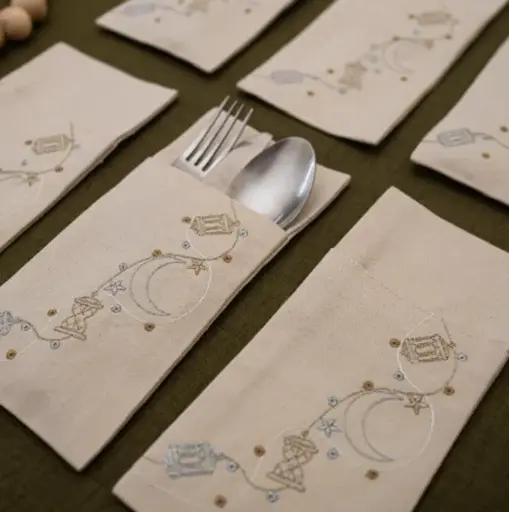 [1987] Fawanees Cutlery Sleeves - Set of 6