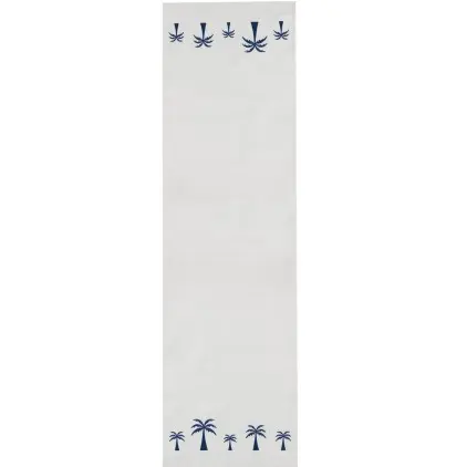[1795] Blue Palm Table Runner