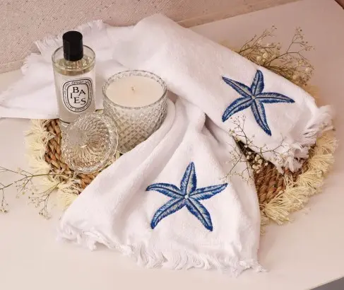 [1305WB] Starfish Set of 2 towels 30*30