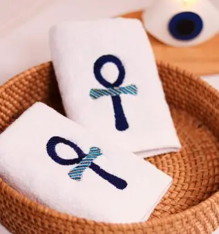 [1143W] Ankh Guest Towels 30×30 cm