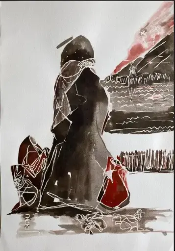 [GEM05045] #4 Destination 50*35 CM Ink on cotton paper
