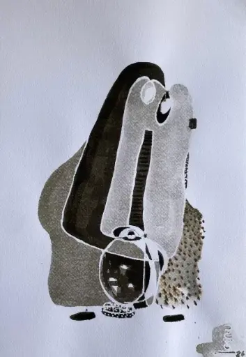 [GEM05055] #14 The Help 42*30 CM Ink on cotton paper