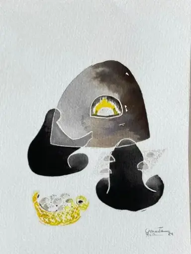 [GEM05071] #30 Baking 20*15 CM Ink on cotton paper