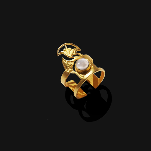 [SPJ01029] Lotus Ring with Stone