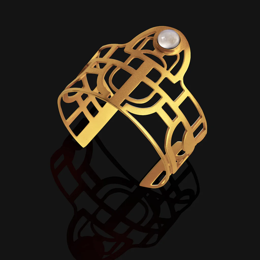 Scarab Bracelet with Stone