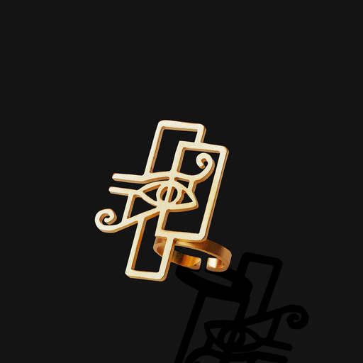 [SPJ01042] Eye Of Horus Ring (Rectangular)