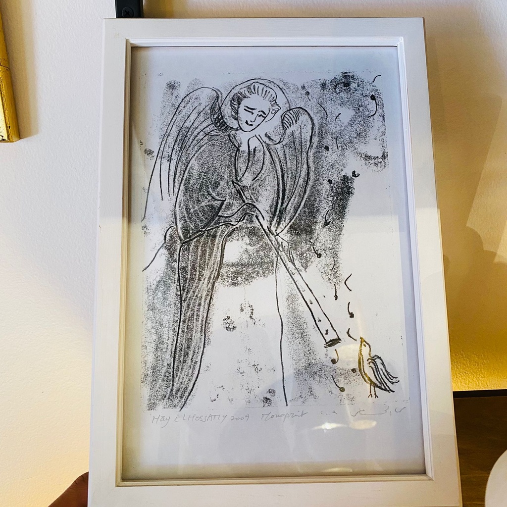Singing Angel Monoprint