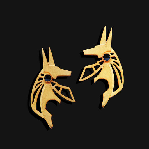 [SPJ01043] Anubis Earrings