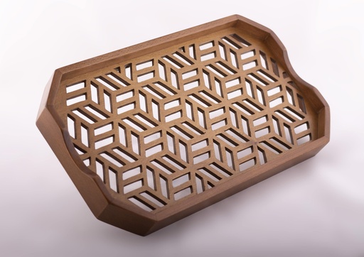 [ELN03076] Geometric Tray Wood