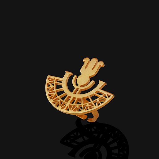 [SPJ01049] Lotus half circle ring 