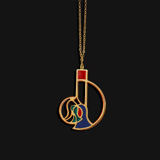 [SPJ01052] Lotus Necklace with Enamel