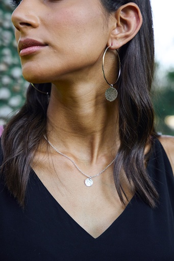 [LAI01058] Oyster Circles Hoops Earrings