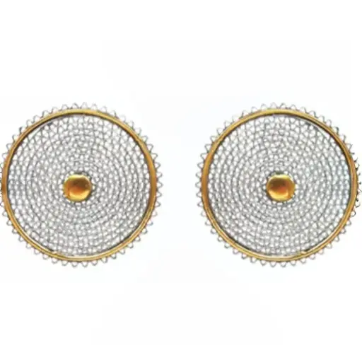 [YWS01009] Filigree SunDisk Earrings