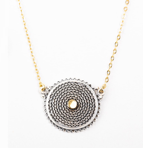 [YWS01127] Filigree SunDisk Necklace